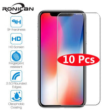 Load image into Gallery viewer, 10Pcs Tempered Glass For iPhone X XS MAX XR 4 4s 5 5s SE 5c Screen Protective Film For iPhone 6 6s 7 8 Plus X Glass Protector